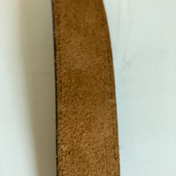 Duluth Belt Dark Brown Leather Brass Buckle Cowboy Stitched 90013 Size 40. - Picture 11 of 14